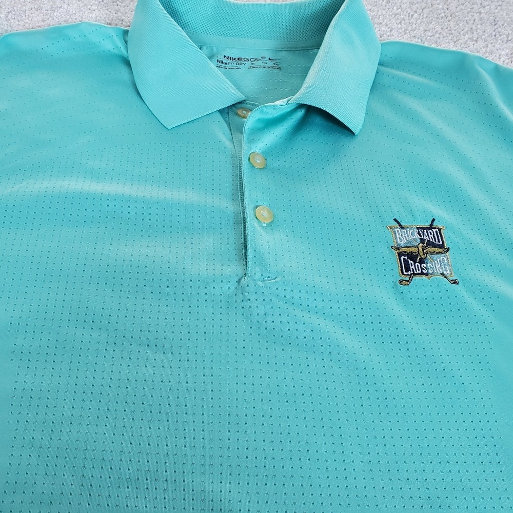Nike Fit Dry Golf Polo Shirt Size XL Green Brickyard Crossing PLEASE READ CONDTN